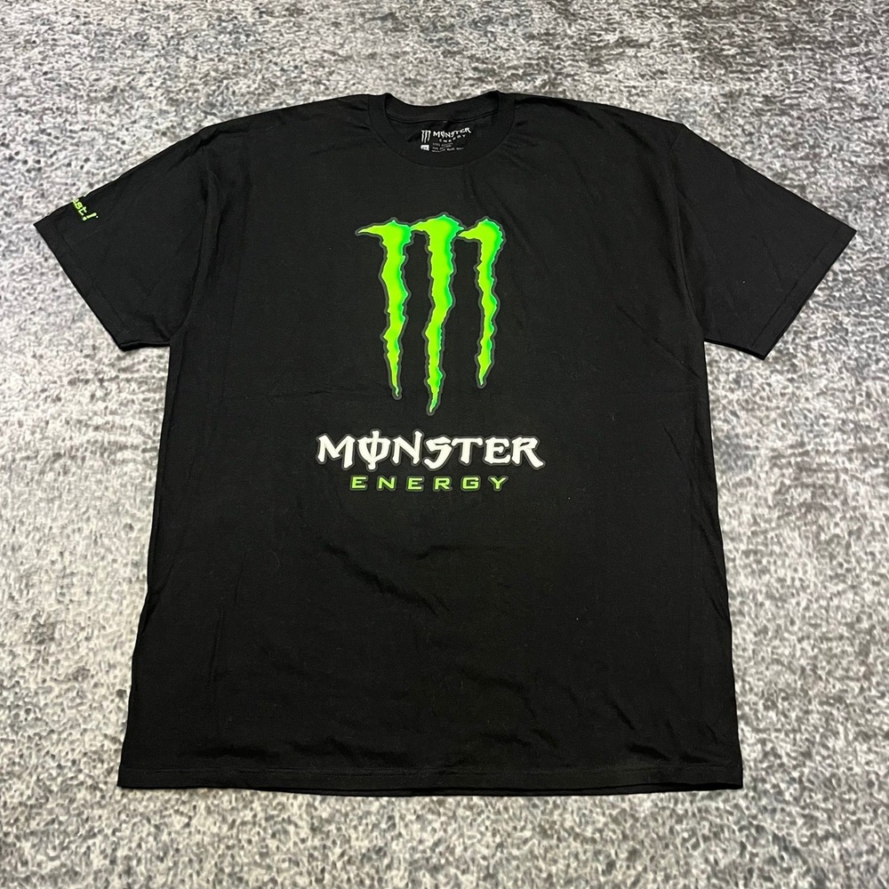 Monster Energy T Shirt 'Unleash The Beast' Mens XL Black Vintage Y2K Graphic